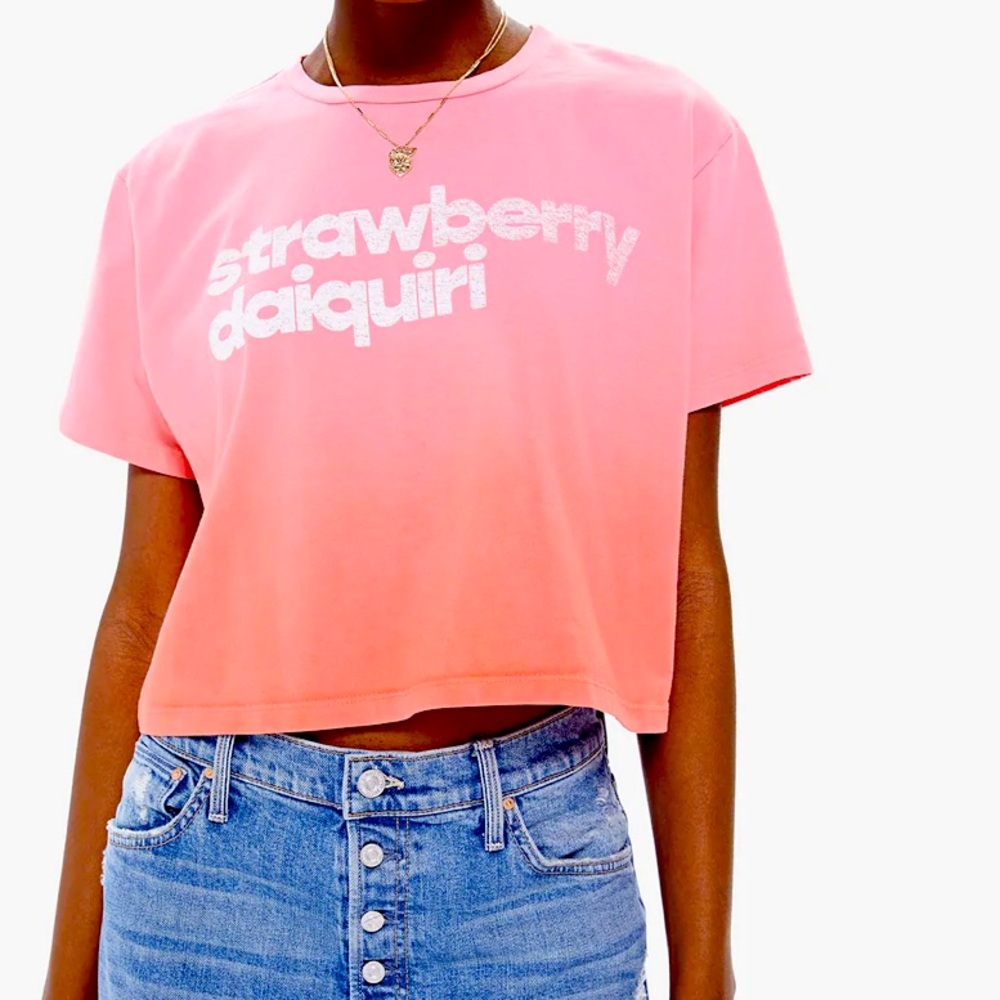 MOTHER The S/S Slouch-Large-Strawberry Daiquiri. NWT.